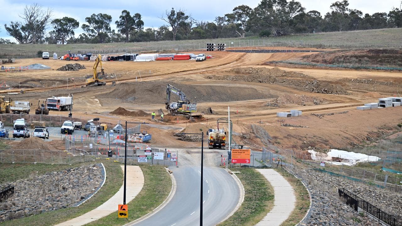 Housing estate in outer west Canberra