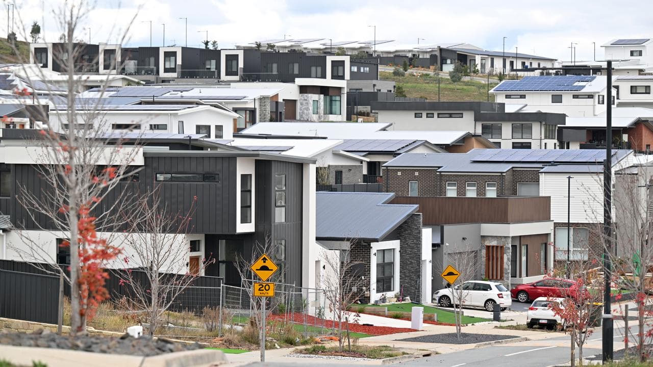 Housing estate in outer west Canberra