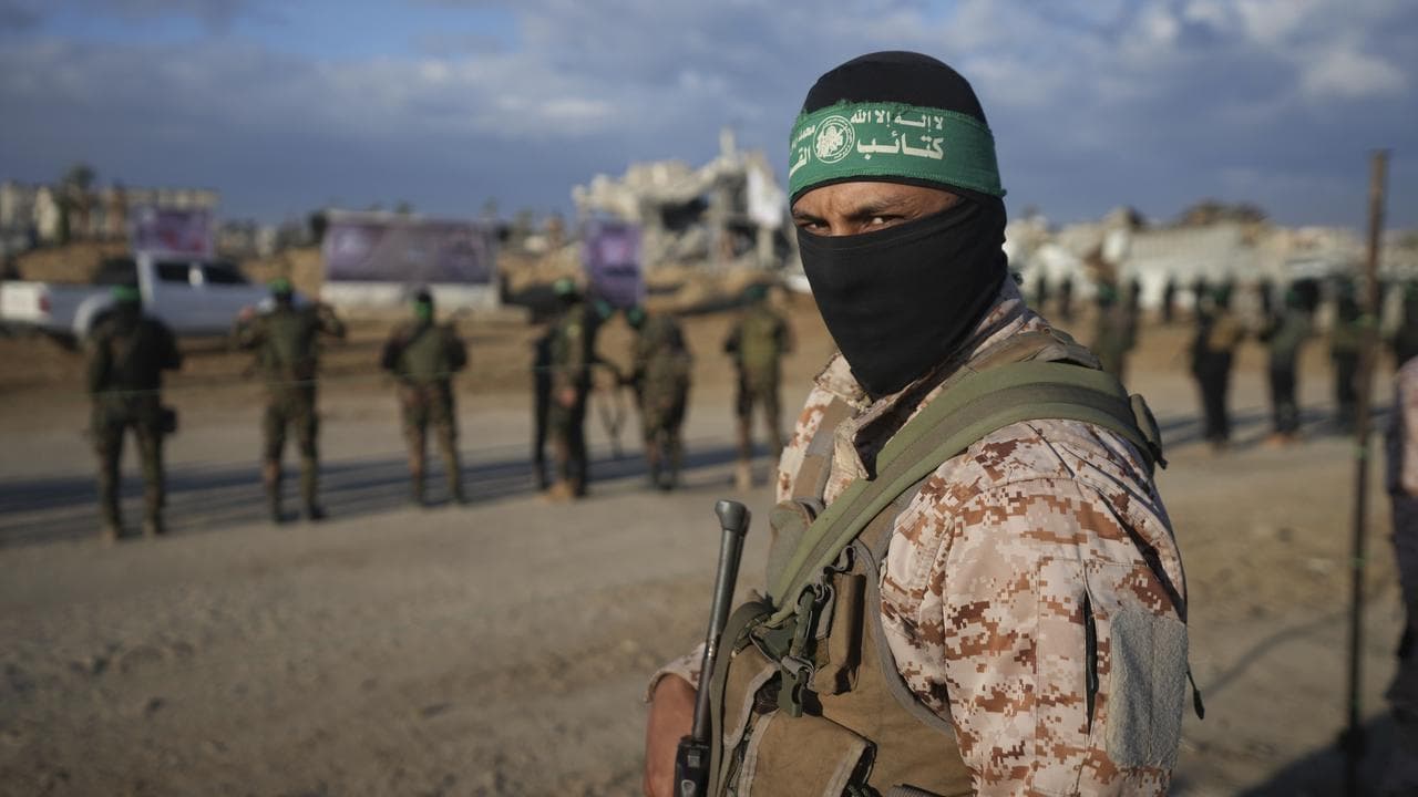 A file photo of a Hamas soldier