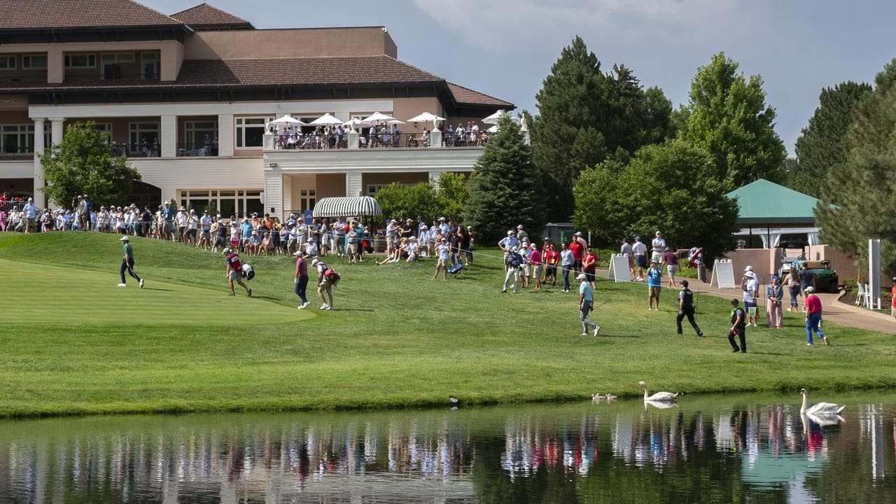 Mark Hensby, Stewart Cink and Padraig Harrington.