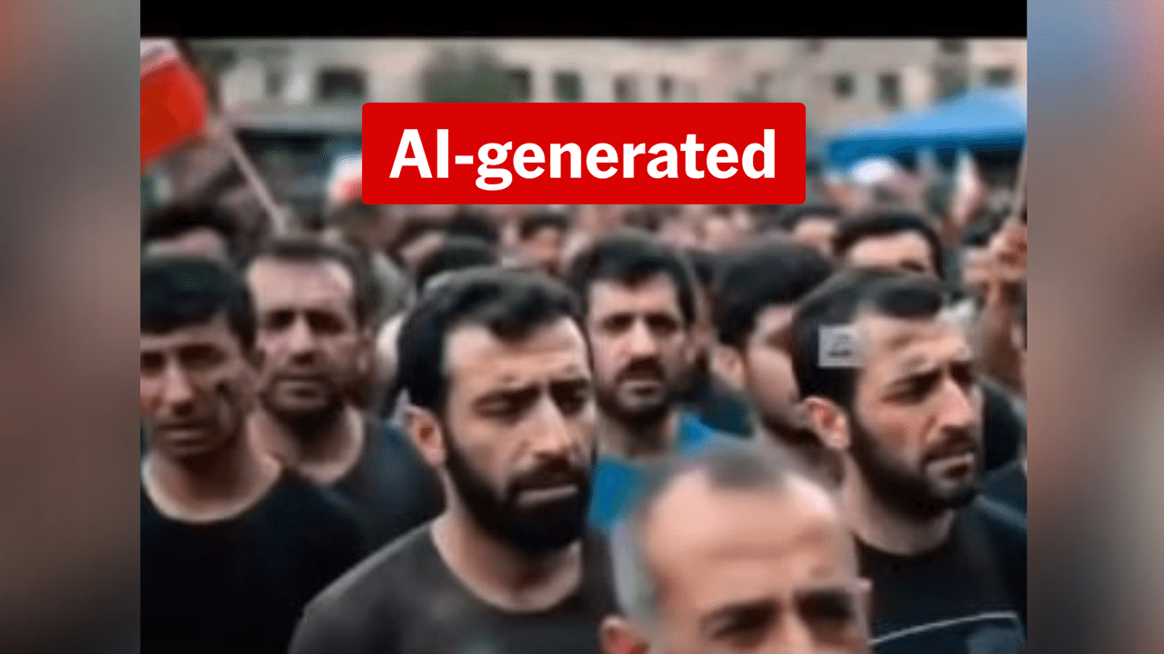 Screenshot of an AI deepfake shared on Facebook.