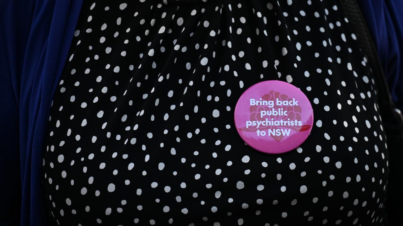Badge worn by Psychiatrists at the IRC of NSW, March 17, 2025