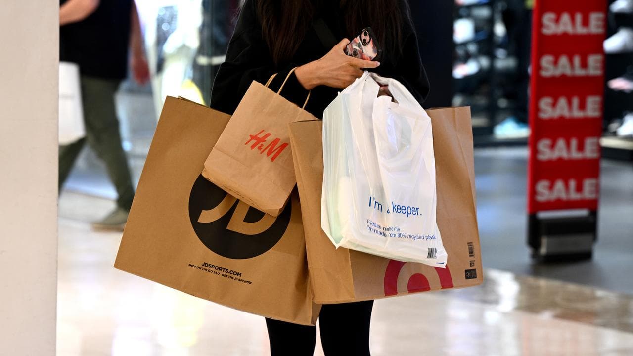 A shopper with bags (file image)
