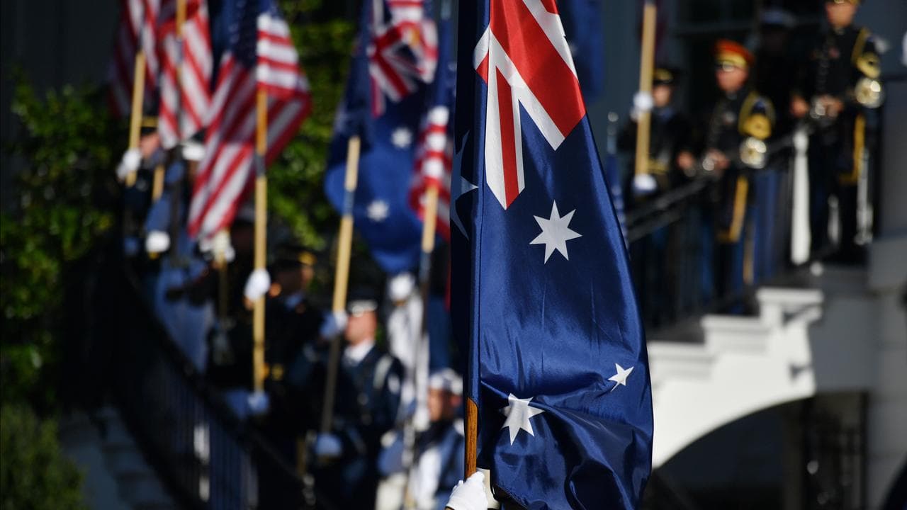 US and Australian flags