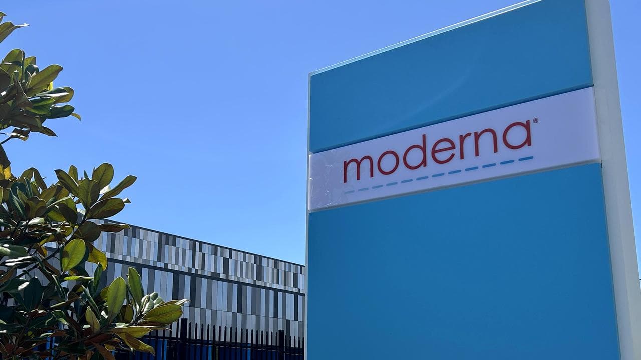 Moderna signage in Victoria.