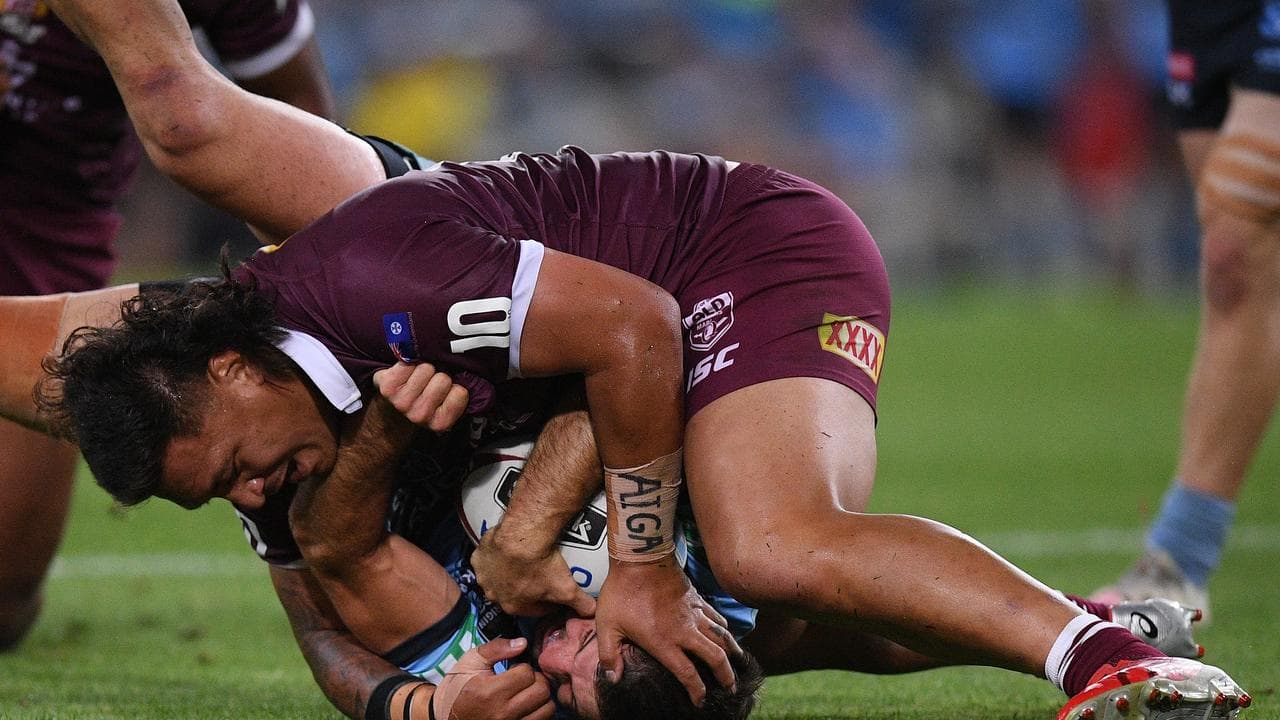 (L-R) Josh Papalii and James Tedesco.