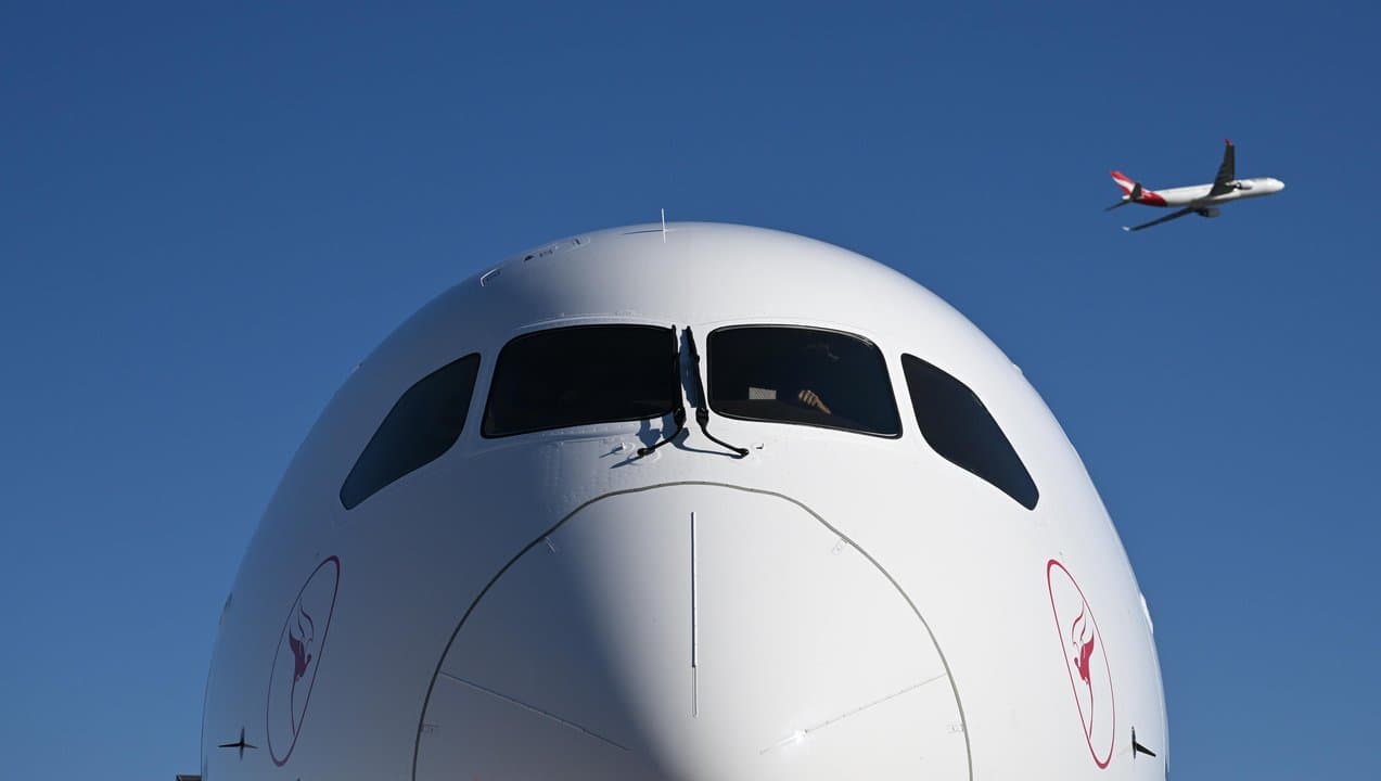 QANTAS’ newly arrived Boeing 787 Dreamliner at Sydney Airport