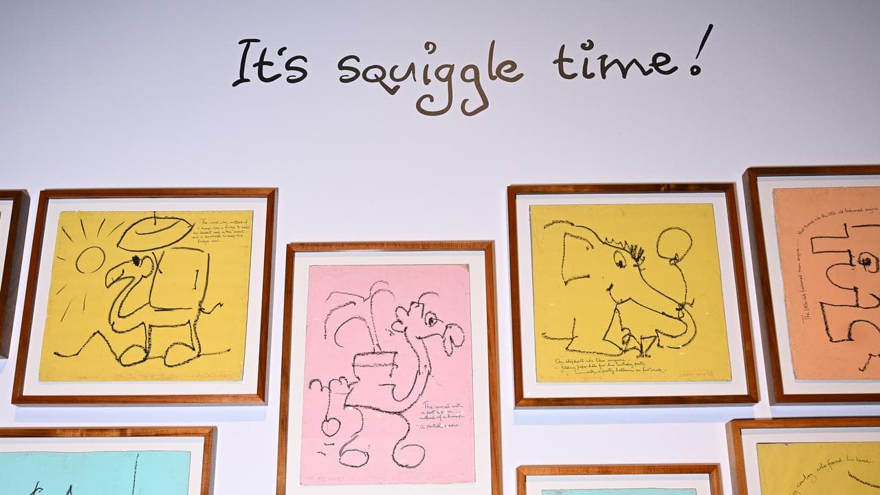 Some of the drawings on show at the exhibition