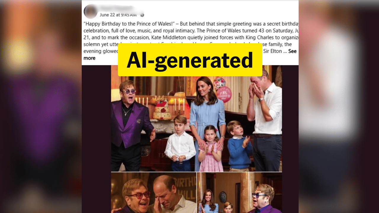 Screenshot of a Facebook post