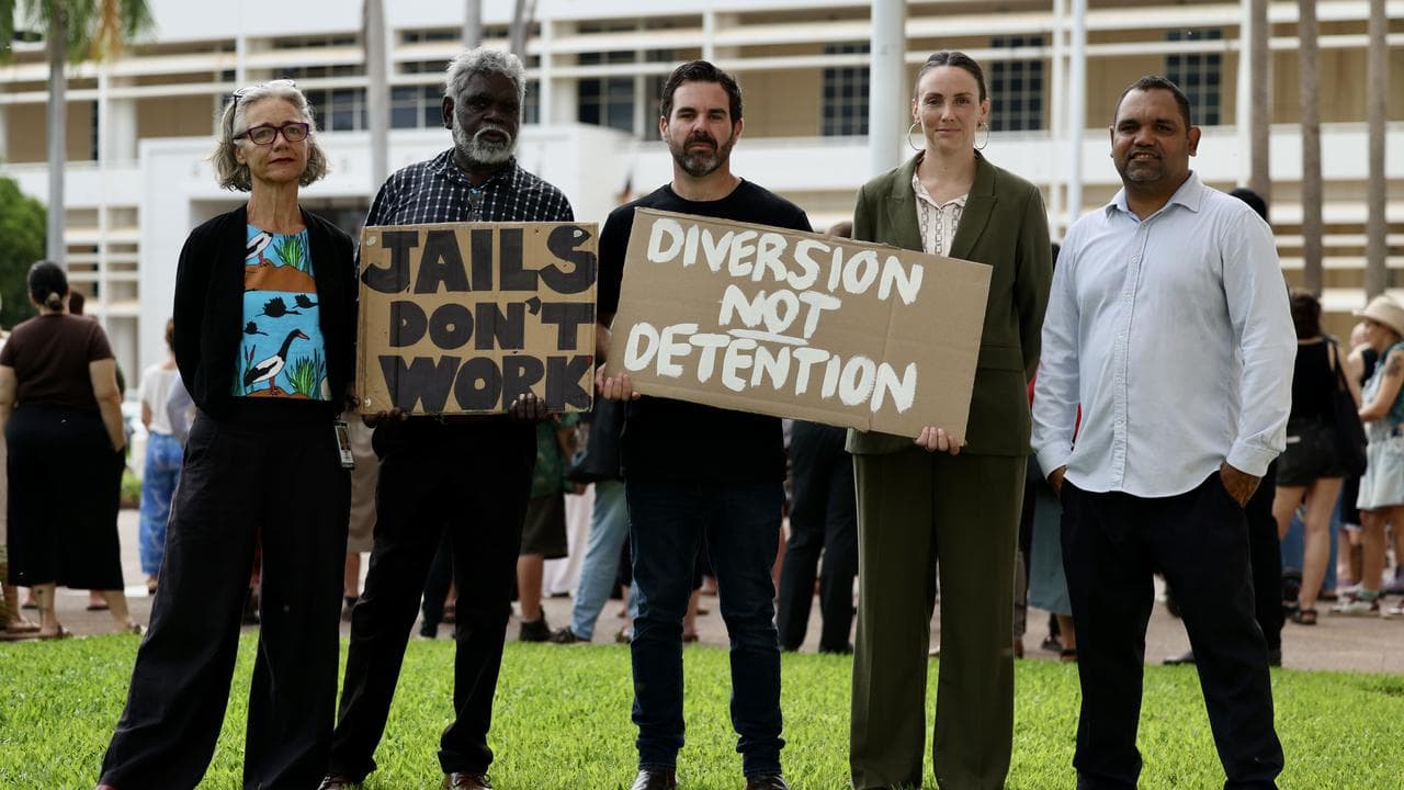 A protest in 2024 against tougher laws in the Northern Territory