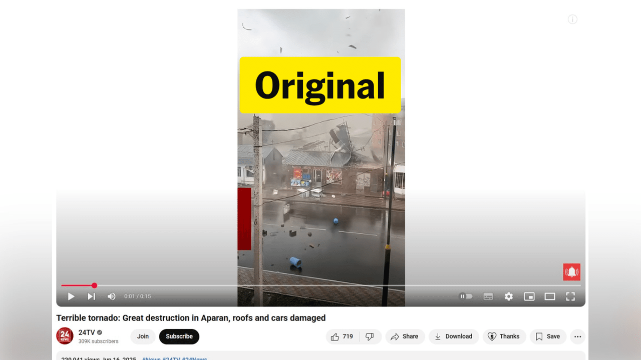 Original footage showing wild weather in Armenia.