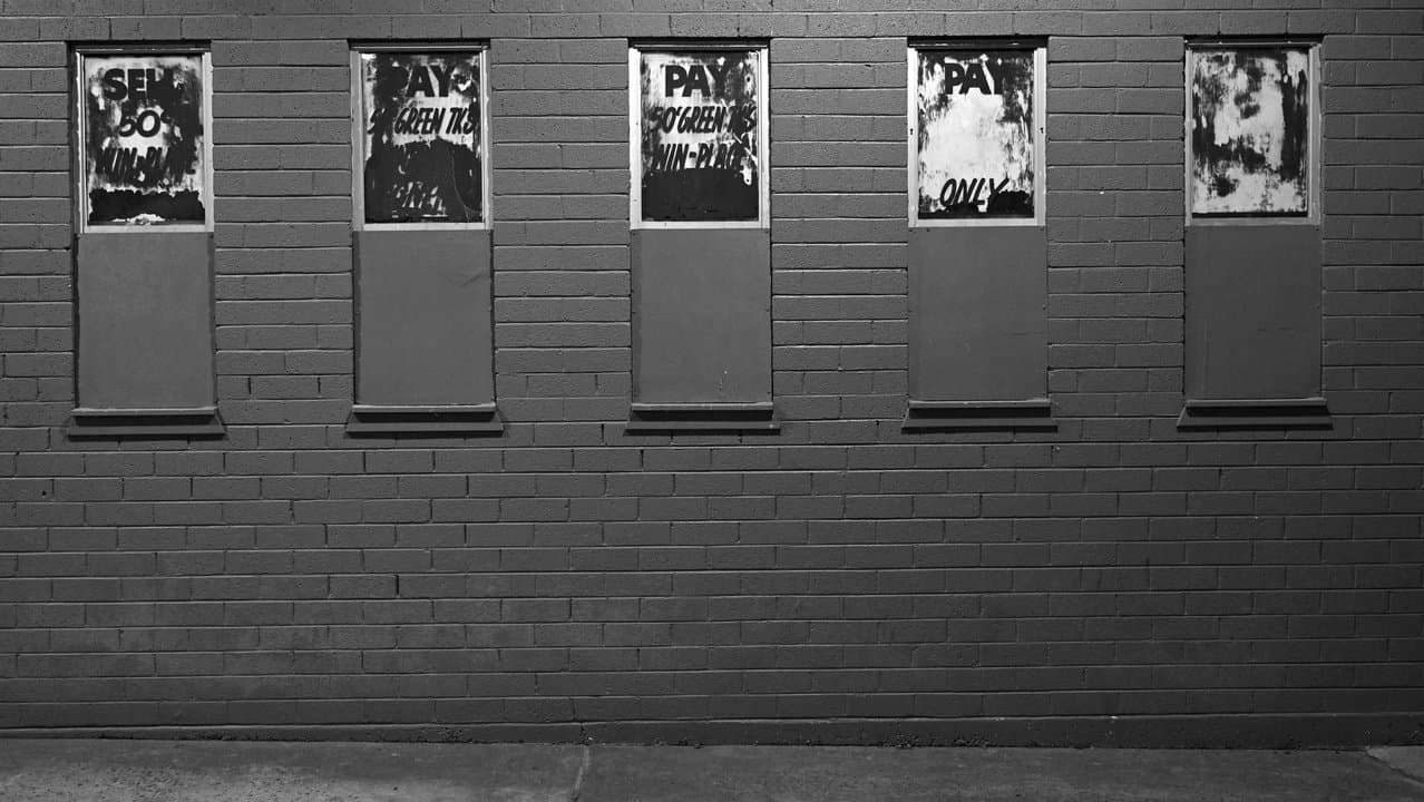The disused betting and bookmaker ring at Dapto Dogs