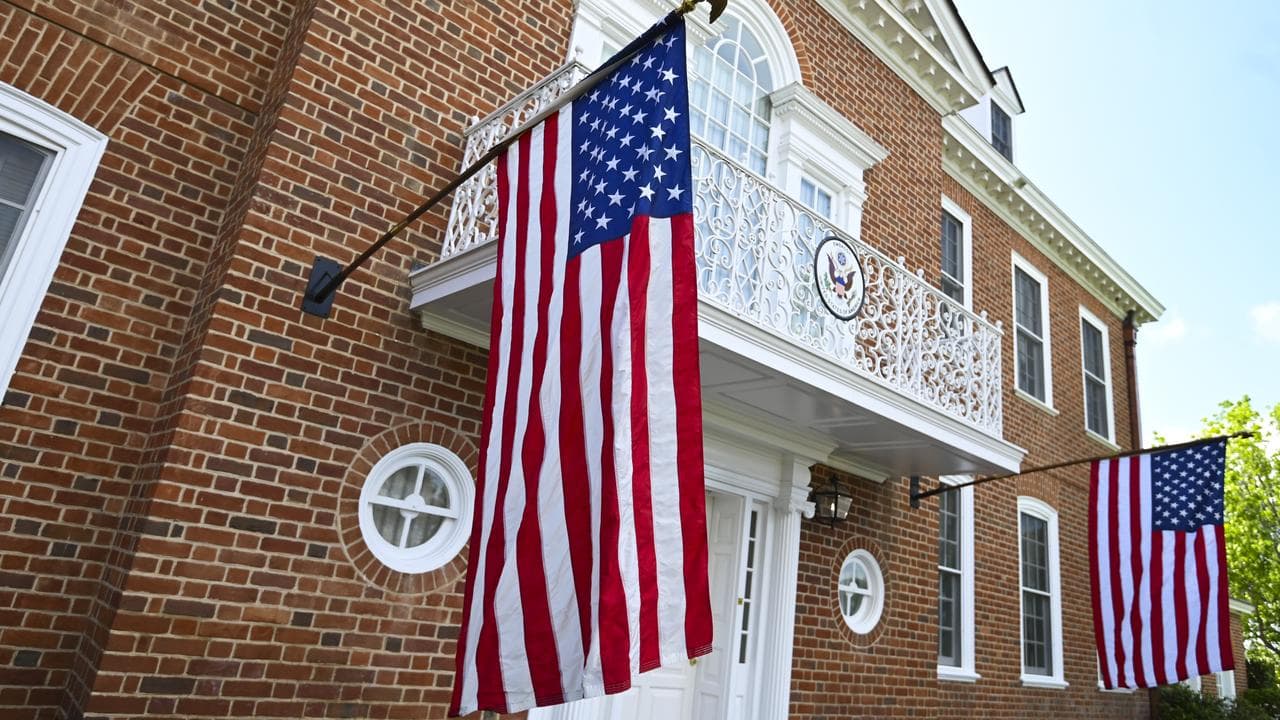 A file photo of the US embassy in Canberra 