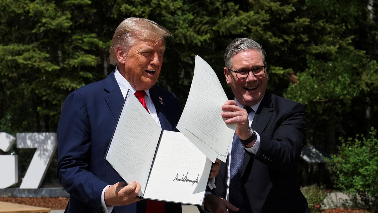 US President Donald Trump and UK Prime Minister Keir Starmer