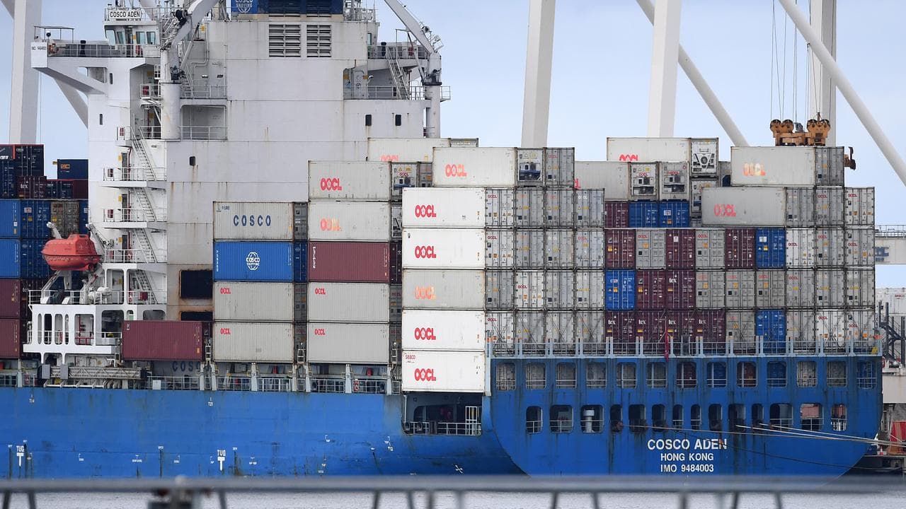 Containers on a ship (file image)