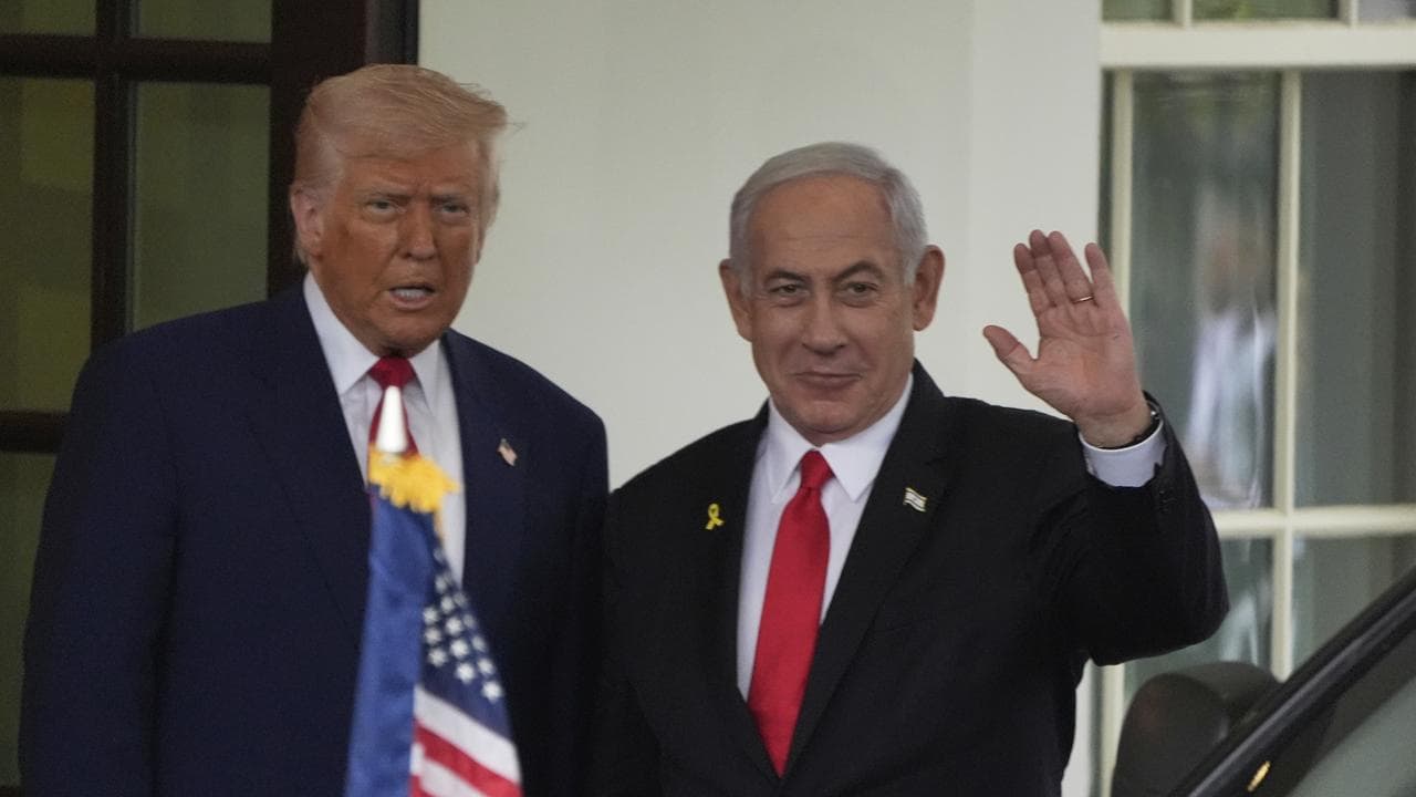 Donald Trump and Benjamin Netanyahu in April 2025