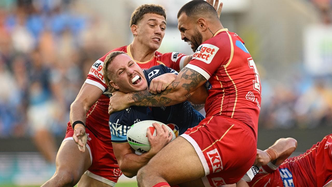 Dolphins prop Josh Kerr (right)