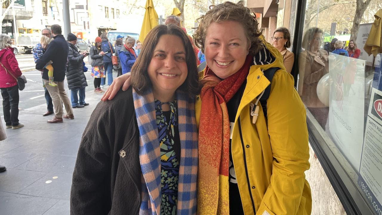 Bookseller Jaclyn Crupi (left) and author Danielle Binks
