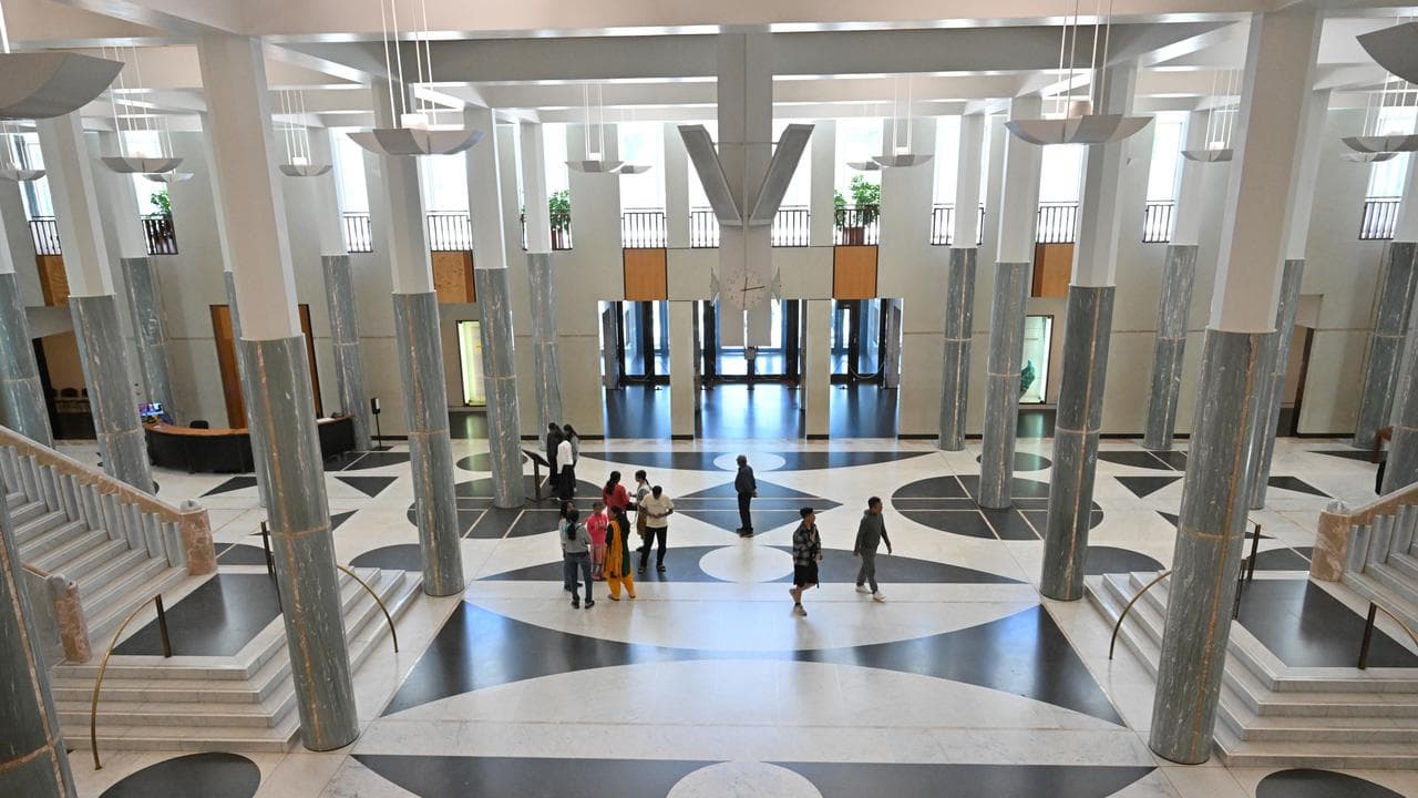 The Marble Foyer is seen of Parliament House
