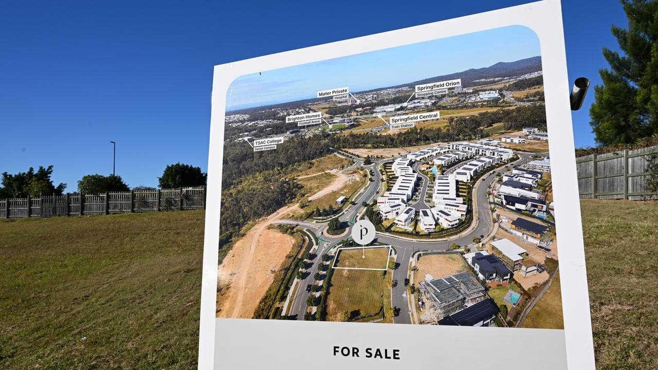 A vacant housing block