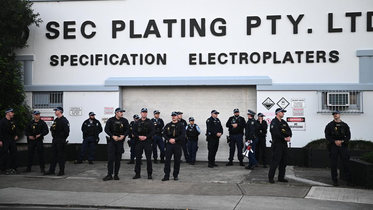 NSW Police were out in force at SEC Plating on Friday