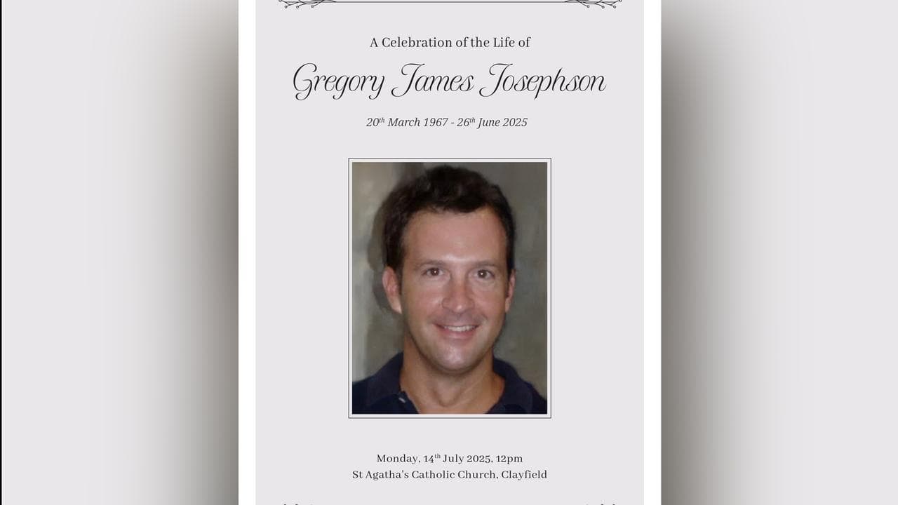 Gregory Josephson funeral booklet