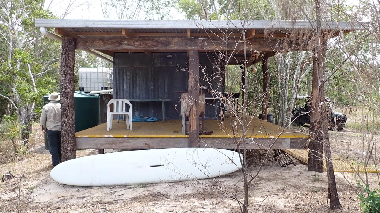 Illegal hut built on Curtis Island in Queensland