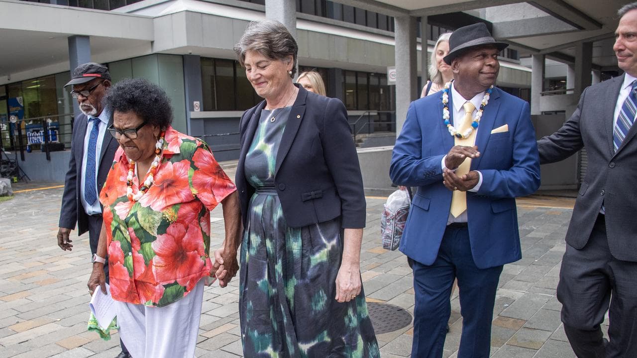 Uncle Paul Kabai, Aunty McRose Elu and Uncle Pabai Pabai leave court