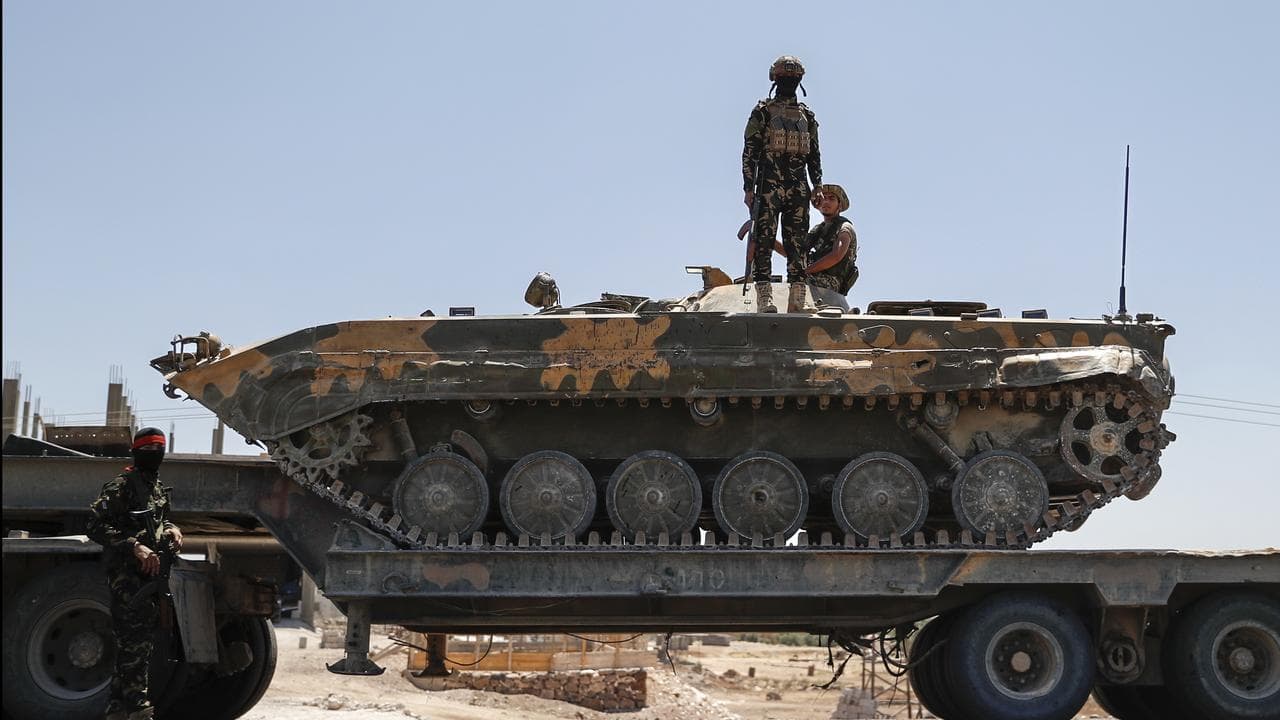 Syrian government forces withdraw from Sweida city, southern Syria