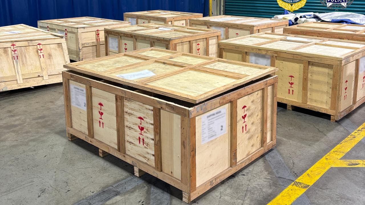 The crates which housed the drugs