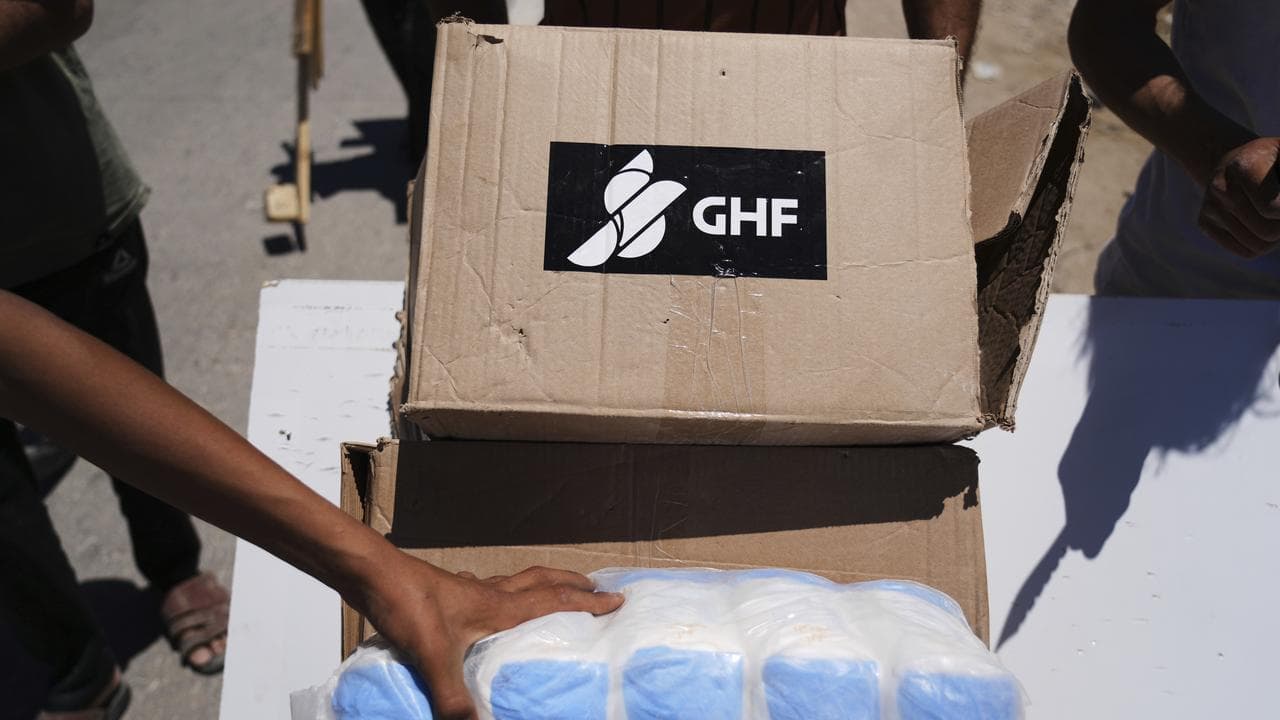 Humanitarian aid delivered by the Gaza Humanitarian Foundation