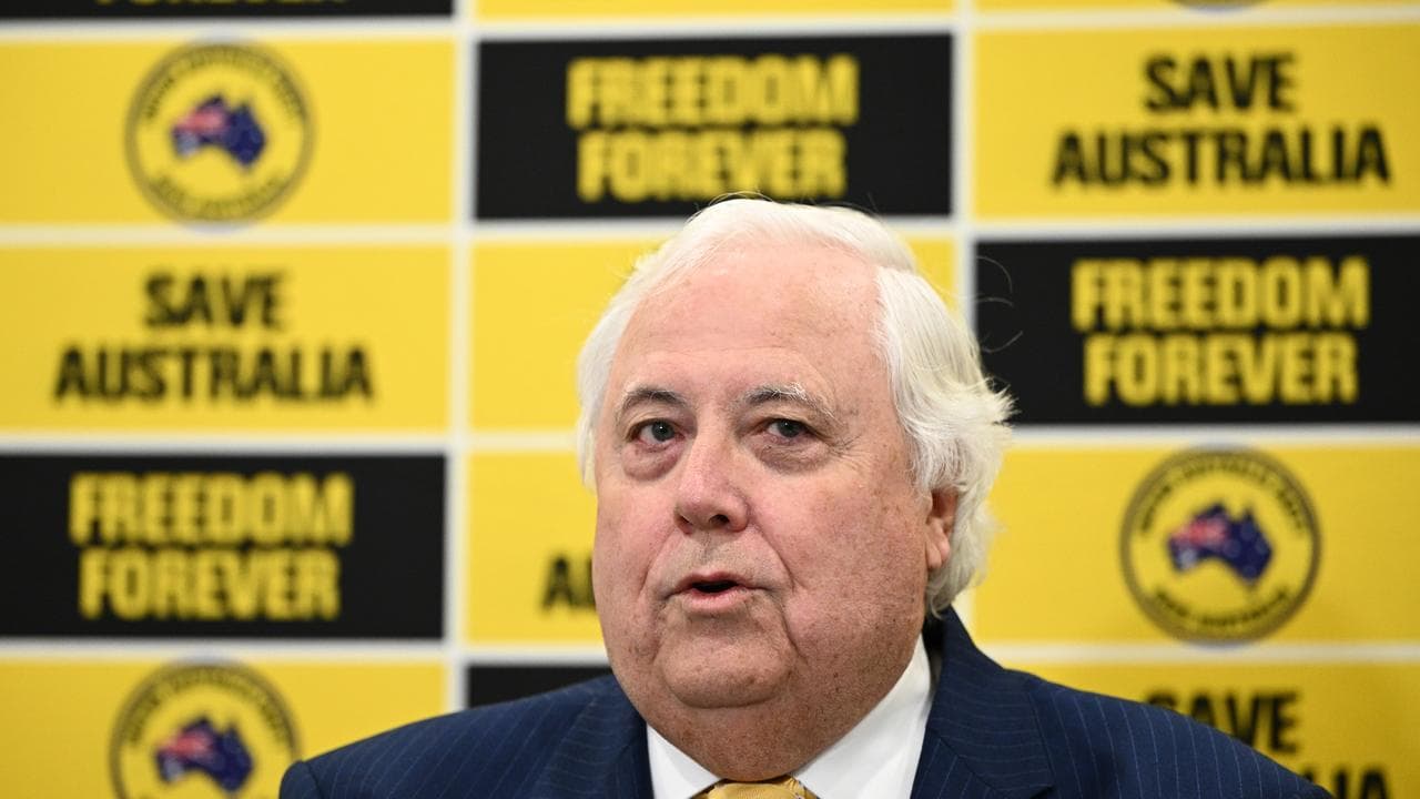United Australia Party’s Clive Palmer