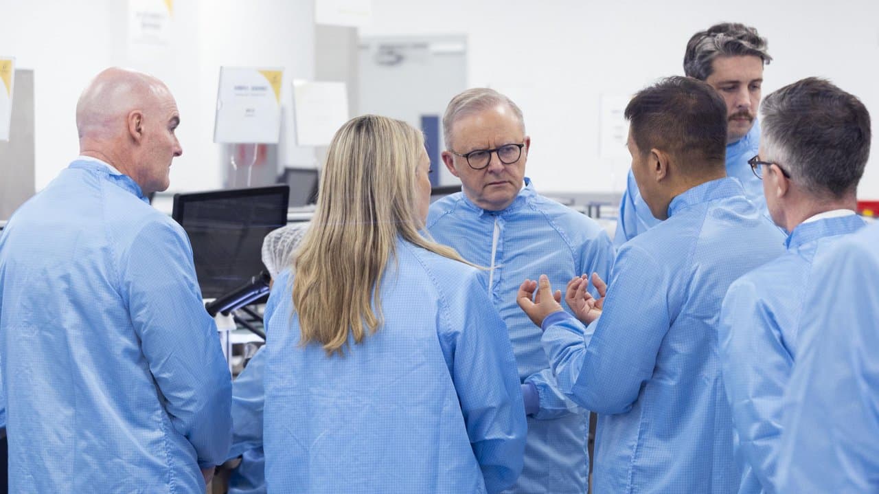 Anthony Albanese at a Cochlear in Chengdu.