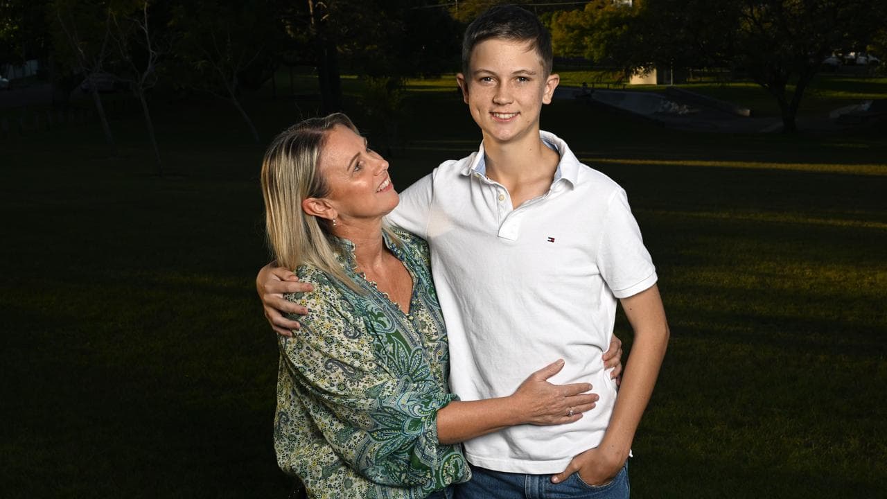 Kylie Larman and her son Matthew