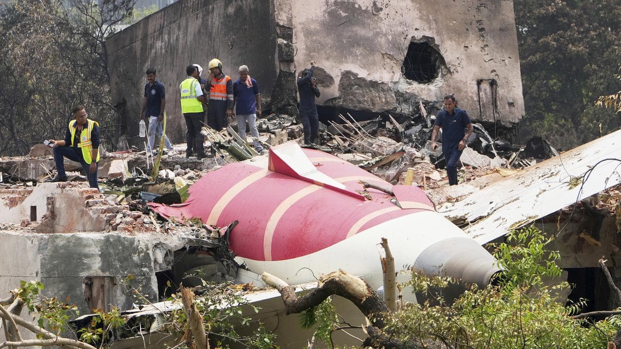 The Air India plane crash site