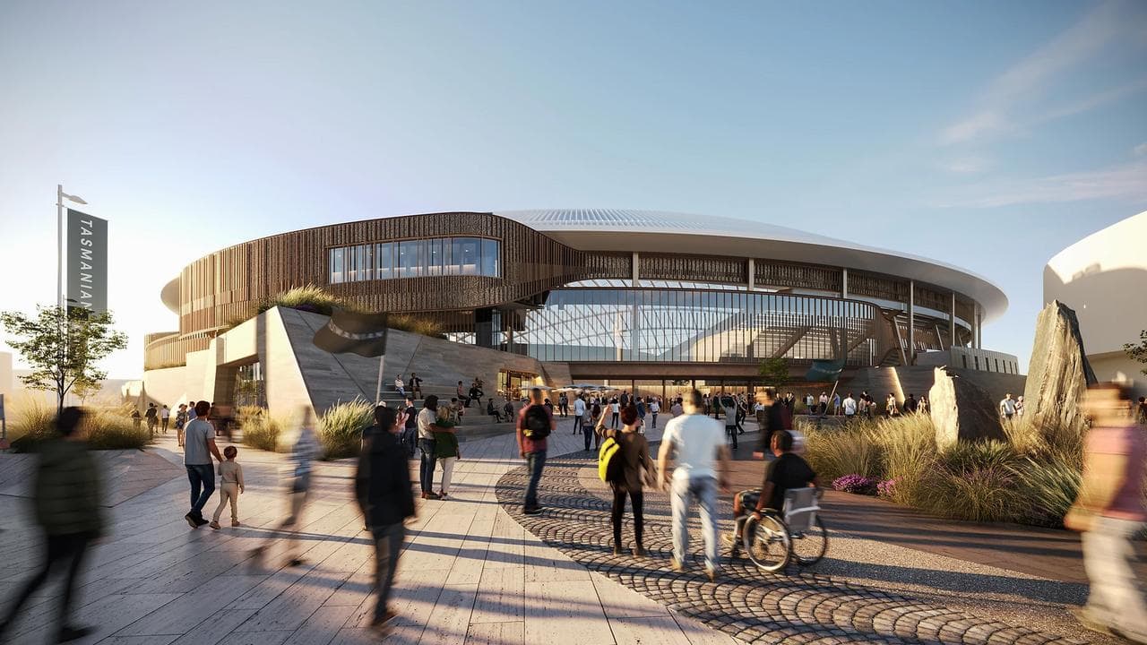Design concept image of Hobart AFL stadium