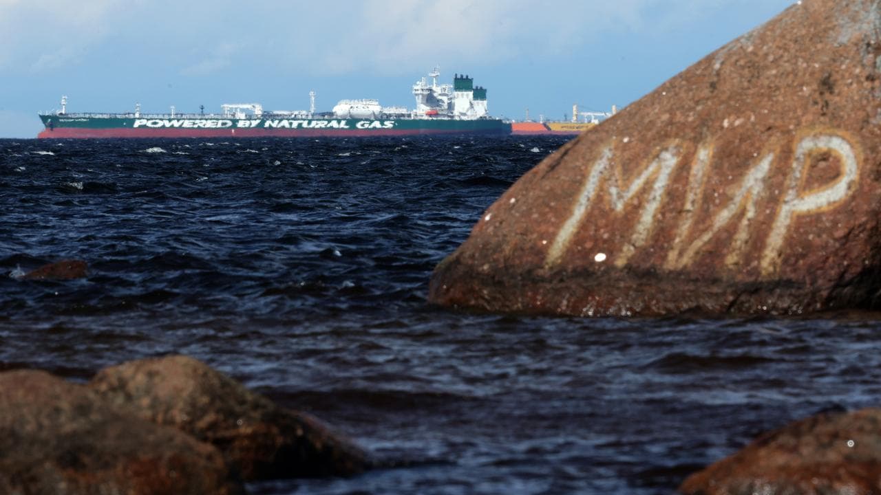 Oil tanker belonging to the Russian company Sovcomflot