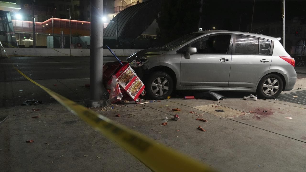 Scene of car ramming