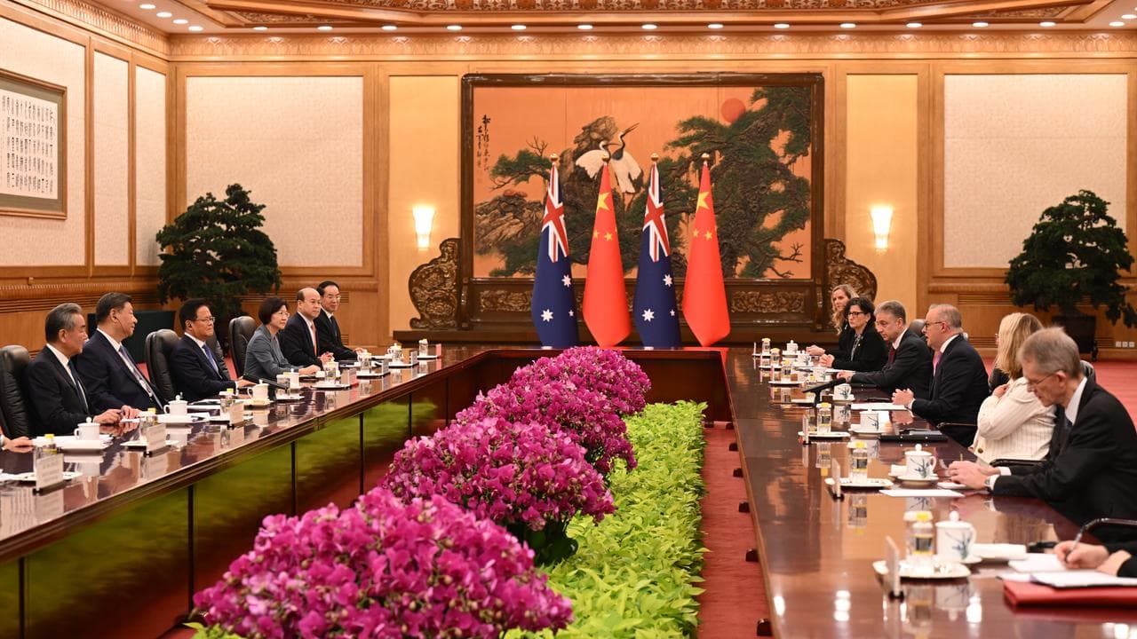 The two leaders met in the Great Hall of the People in Beijing, China