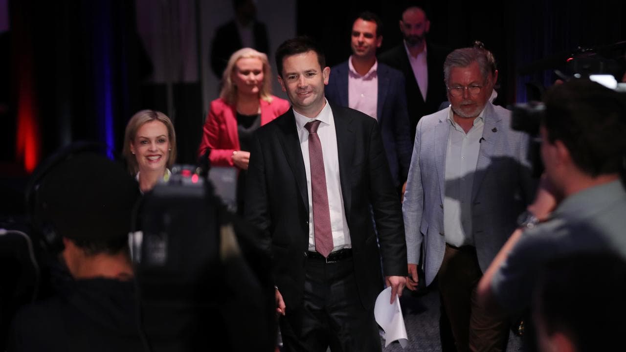 Tasmanian Labor leader Dean Winter on election night