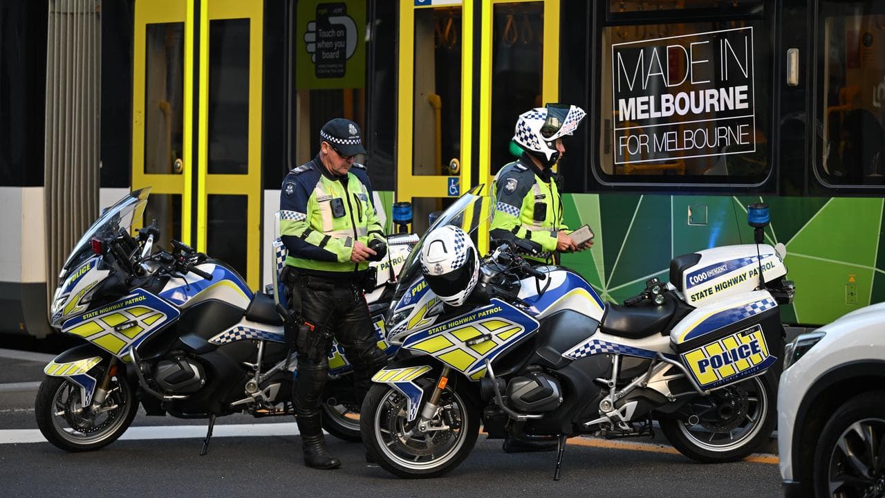 A Victoria Police traffic exercise (file pic)