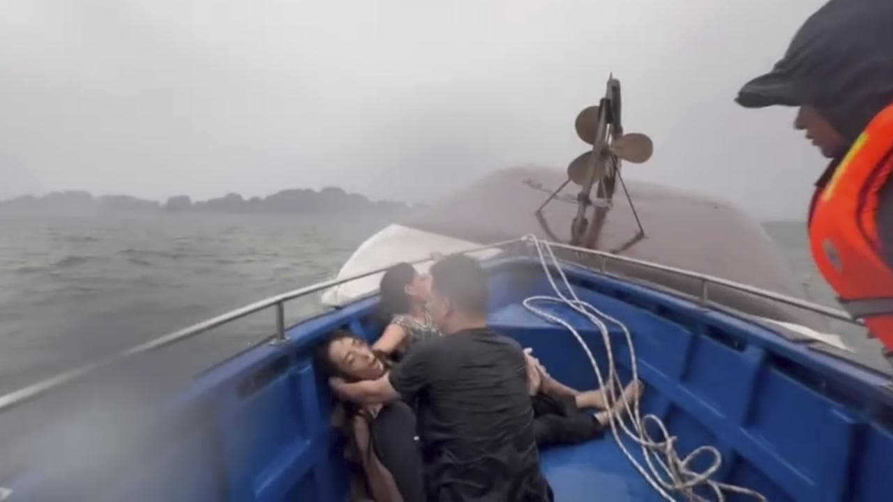 people on a rescue boat