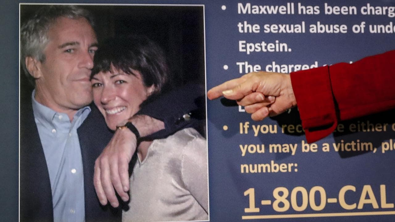 A file picture showing Jeffrey Epstein and Ghislaine Maxwell 