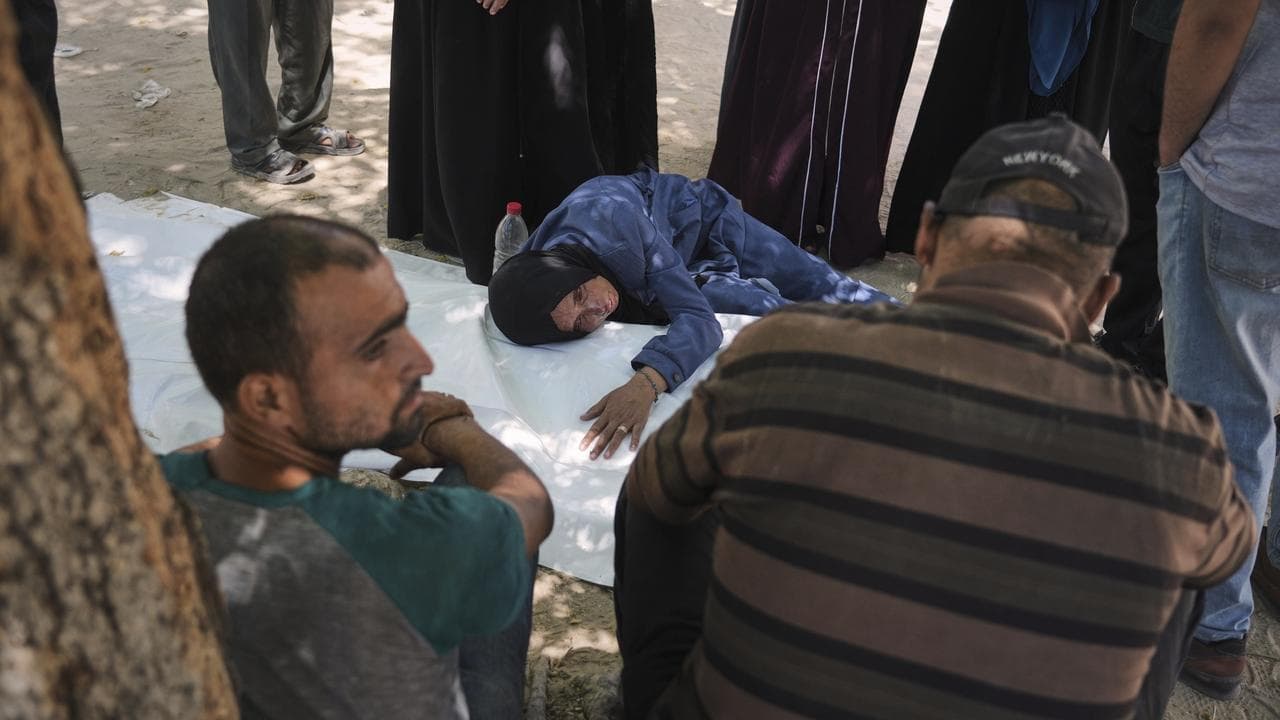 A Palestinian mother mourns her son