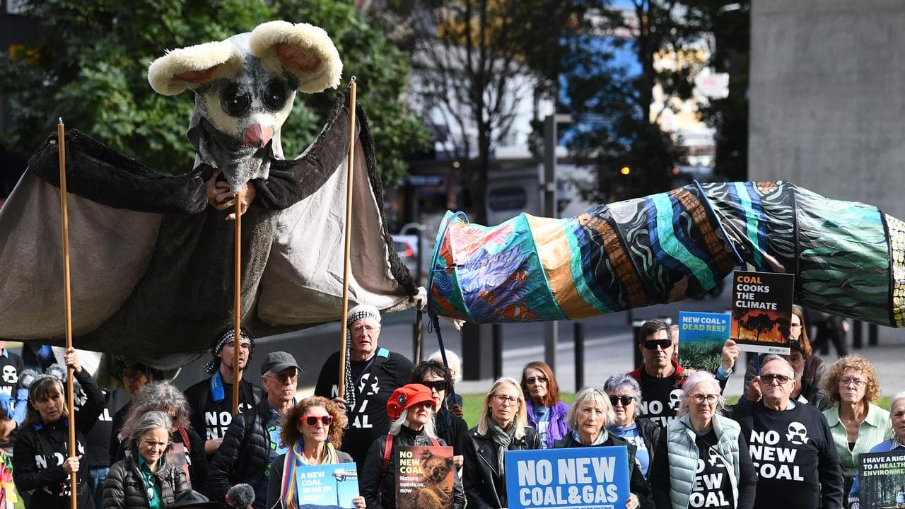 Activists outside the Land Court