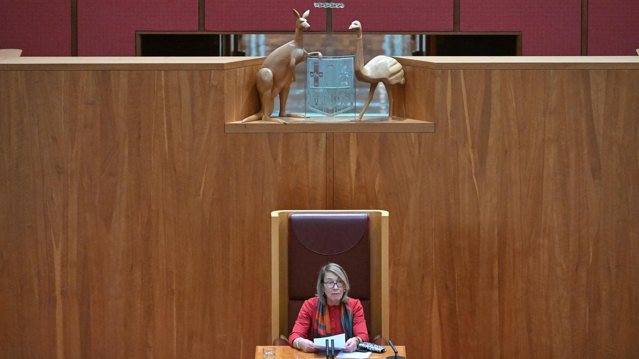 President Sue Lines in the Senate chamber