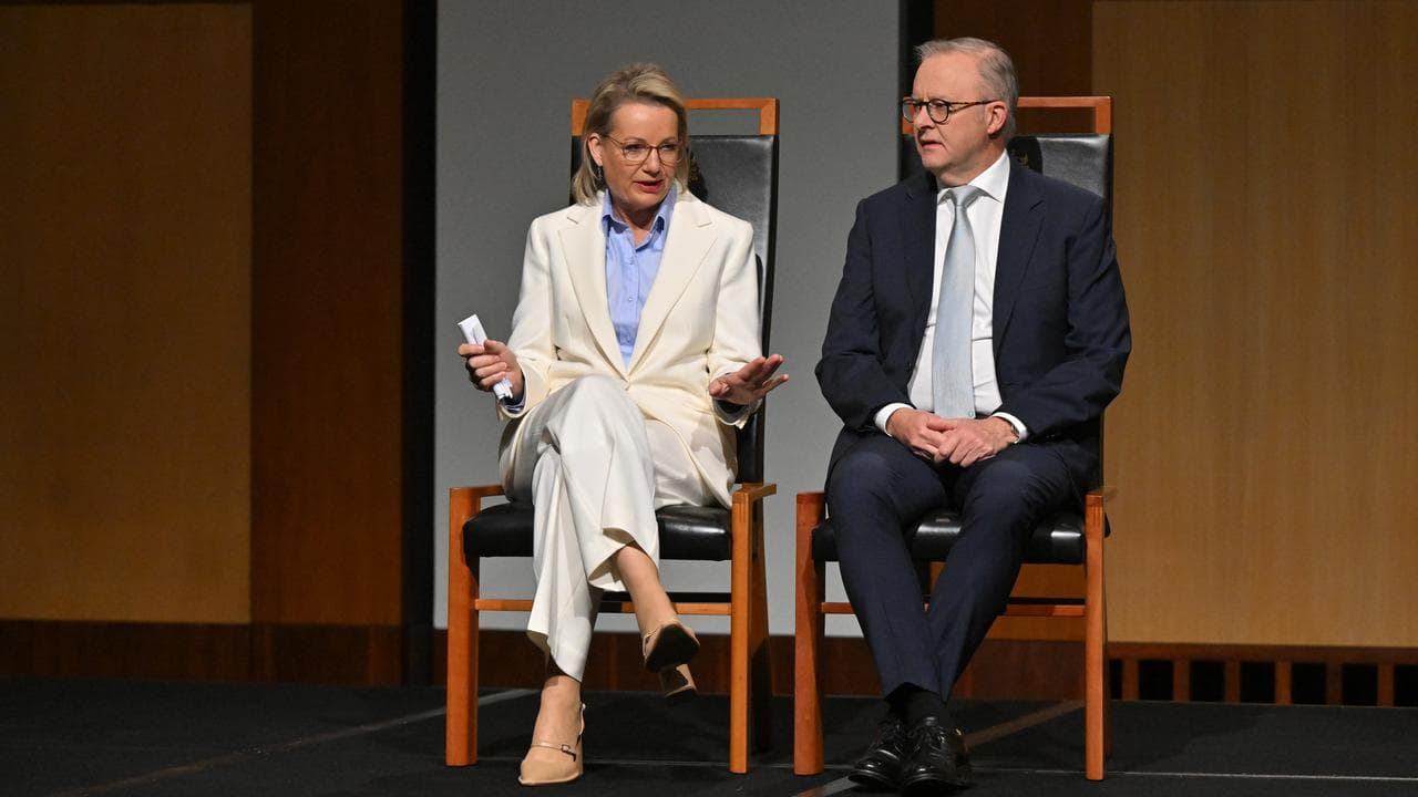 Sussan Ley and Anthony Albanese