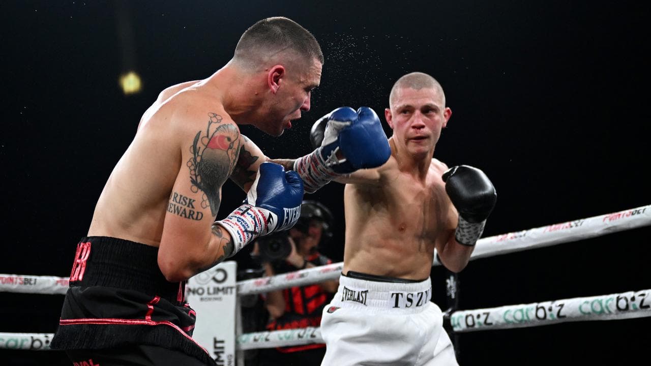 (L-R) Koen Mazoudier and Nikita Tszyu.