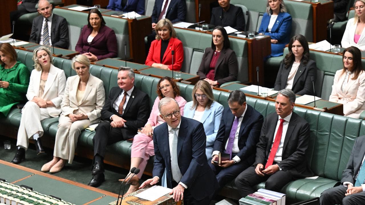 Albanese speaks during the opening of the 48th Federal Parliament.