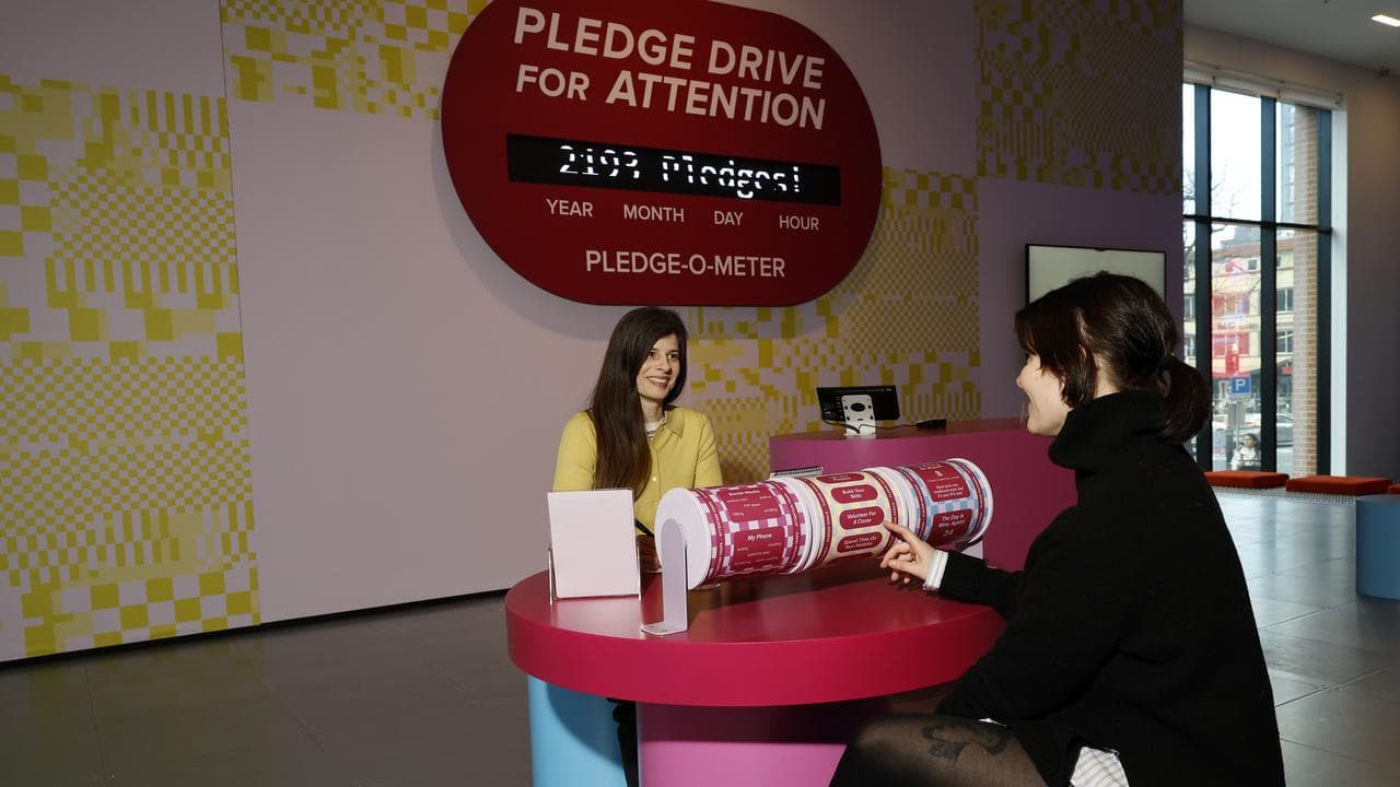 Laura Allcorn at the launch of Pledge Drive for Attention